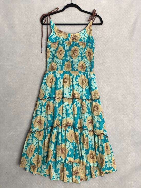 Free People Dresses & Skirts - Free People Adriel Midi Dress Hawaiian Ocean Combo Women's Medium NEW
